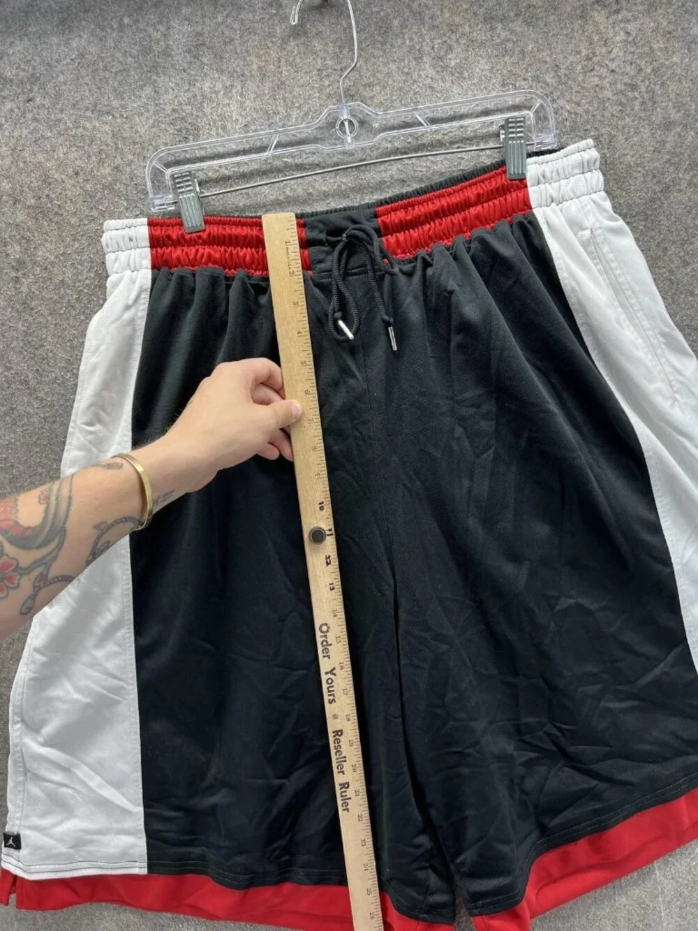 Vintage Jordan Shorts Mens 3XL Black Red Basketball Colorblock Jumpman Dazzel